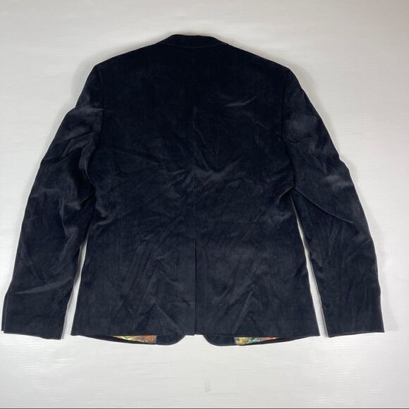 Haight & Ashbury Holland Blazer Sport Coat Corduroy Navy Pyschedelic Men's 42R - Picture 2 of 11